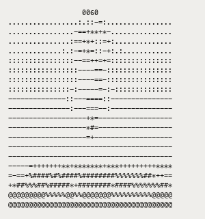 GLM-5.3 luminance ASCII output for frame 0060.